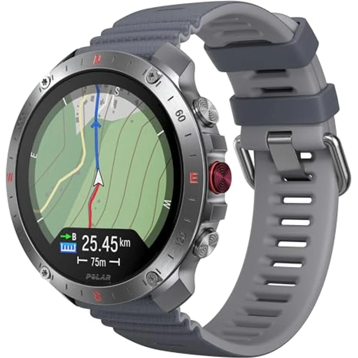 Polar Grit X2 Pro (48.60 mm, Edelstahl, S, L), Sportuhr + Smartwatch in schwarz – Bild 1