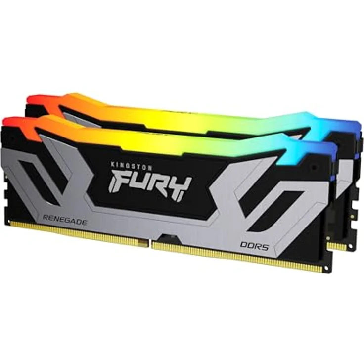 Kingston FURY Renegade Silber RGB XMP 48GB DDR5 Desktop Gaming Speicher (Kit mit 2) - Extreme Übertaktung, Intel XMP 3.0, Aluminium-Kühlkörper – Bild 1