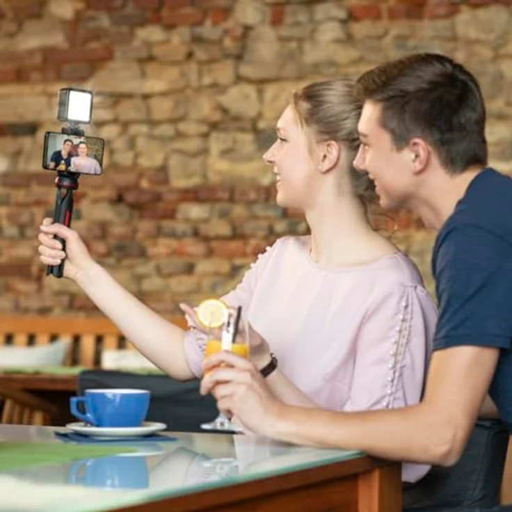 Hama Solid 80 Ball Stativ, höhenverstellbar mit Bluetooth-Auslöser, kompakt, Schwarz – Bild 6