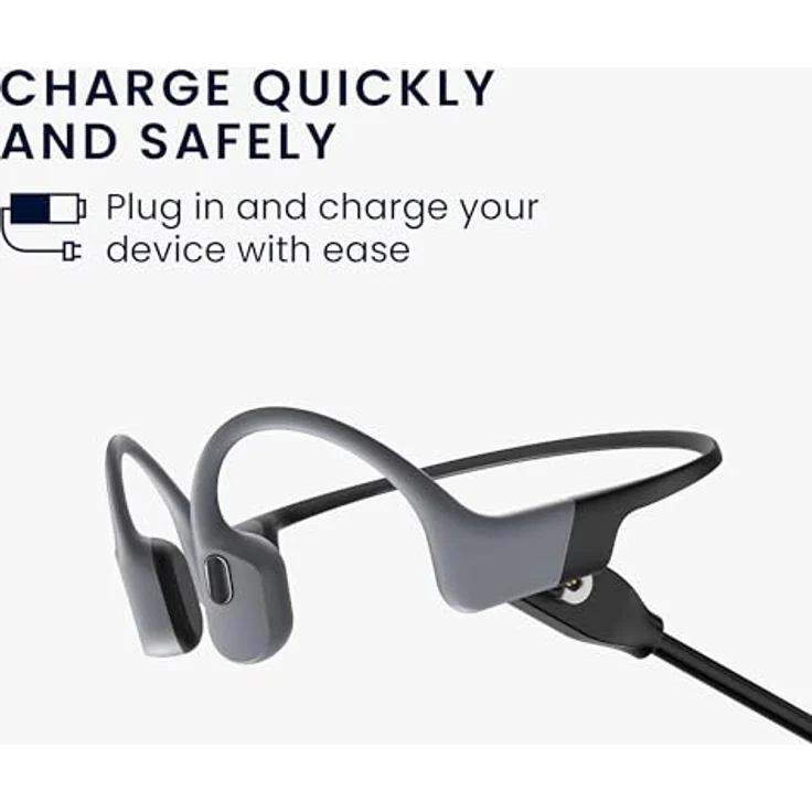 kwmobile USB Kabel Charger für AfterShokz OpenSwim Pro S710, 100 cm Ersatzkabel in Schwarz, schnelle Ladegeschwindigkeit für Fitness Tracker – Bild 2