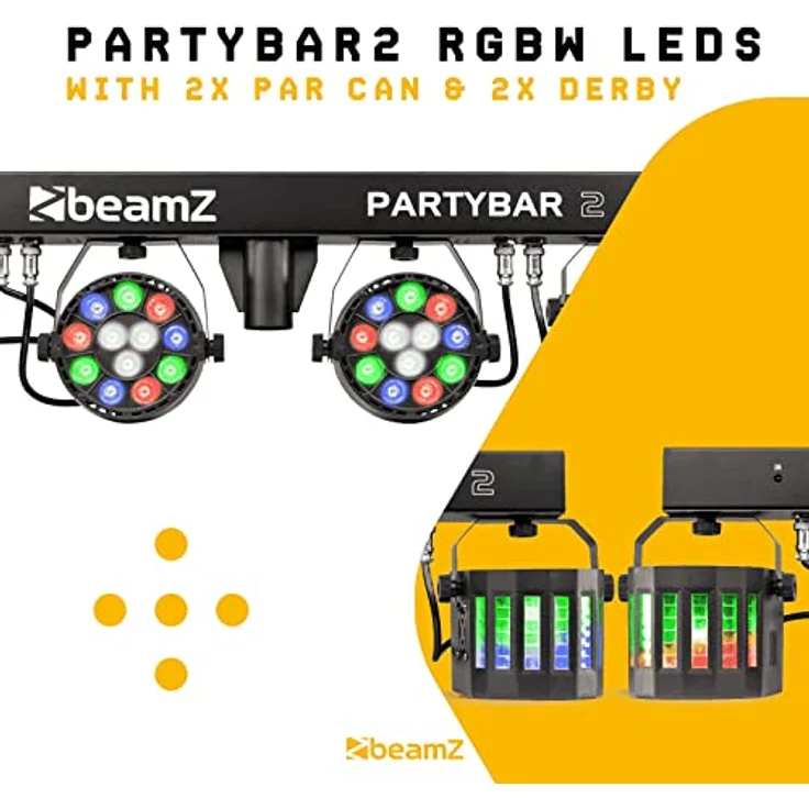beamZ PartyBar2 mit 2x PAR + 2x Derby – Bild 4