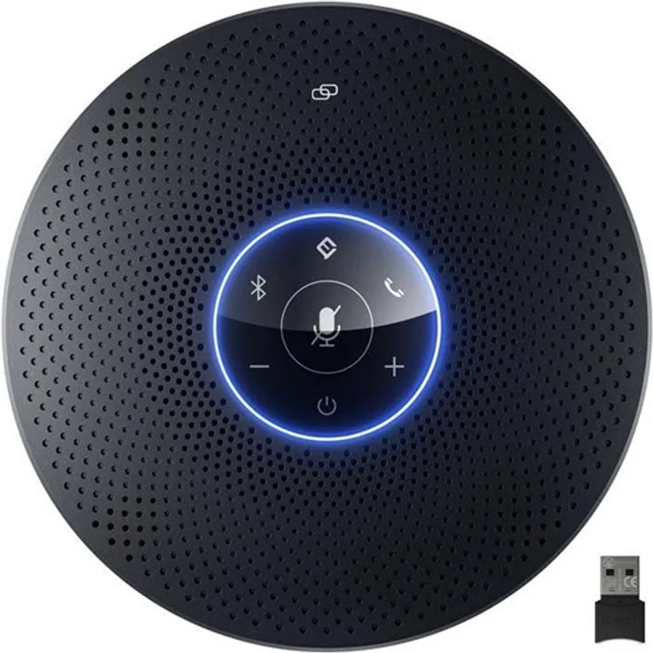 eMEET OfficeCore M2 Max, Konferenzlautsprecher mit 360° Sprachabnahme, 4 Mikrofonen, USB-C und Bluetooth