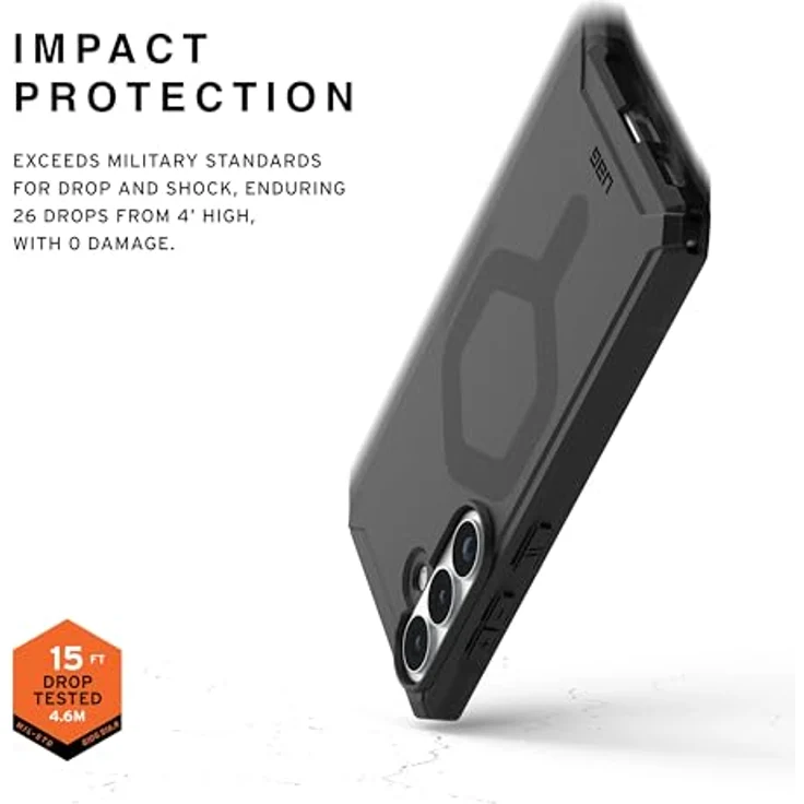 URBAN ARMOR GEAR Essential Armor MS Case für Samsung Galaxy S26 Plus, kabelloses Laden optimiert, 4,6m Fallschutz, schwarz – Bild 3