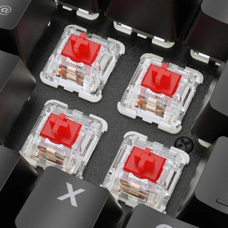 Sharkoon Skiller SGK36W RGB Huano Red USB Gamer Keyboard schwarz, kabelloser Betrieb, anpassbare RGB-Beleuchtung und rote Huano-Schalter – Bild 3
