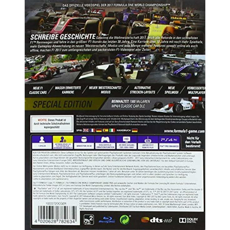 F1 2017 (Special Edition) (PS4) – Bild 2