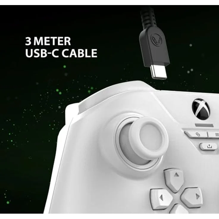 Snakebyte GAMEPAD BASE X - weiß - Offiziell lizensierter, kabelgebundener Xbox & PC Controller | Hall-Effect Sensoren für Präzision & Langlebigkeit | 3,5 mm Audioanschluss | 3 m Kabellänge – Bild 5