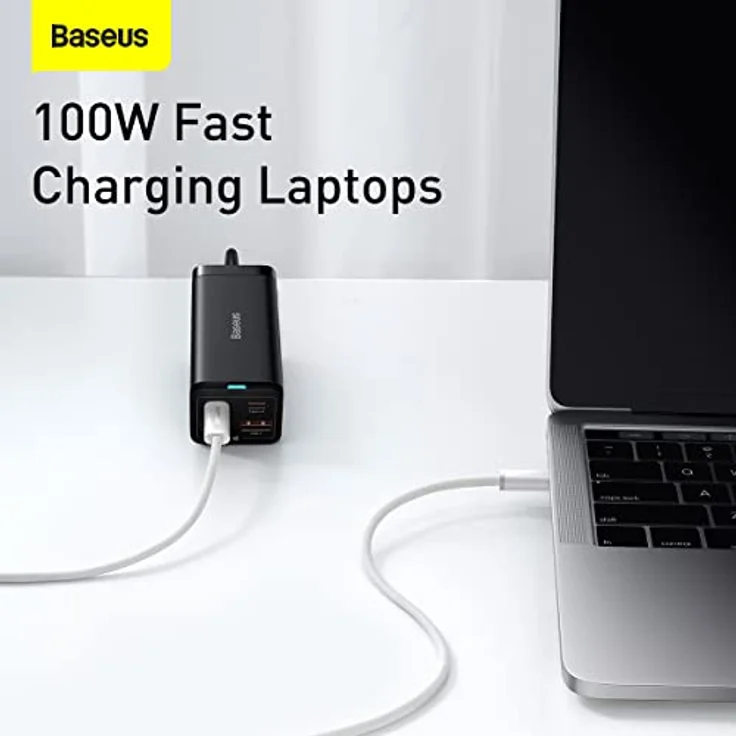 Baseus Dynamic Series USB-C auf USB-C 100W 1m Schnellladekabel, Weiß, hohe Übertragungsgeschwindigkeit bis 480 Mbit/s, langlebiges Nylon-Design – Bild 4