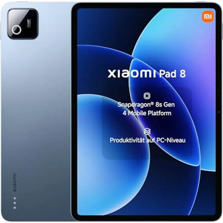 XIAOMI Pad 8 Tablet 11,2 Zoll, Snapdragon 8s Gen 4, 8GB RAM, 256GB Speicher, 3.2K 144Hz Display, 9200mAh Akku, Blau, 3 Jahre Garantie