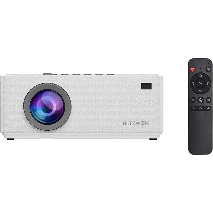 BlitzWolf BW-V8, 4K Projektor mit Android OS, 9800 Lumen, 12000:1 Kontrastverhältnis, 50-200 Zoll Bildgröße, 2.4G & 5G Wi-Fi