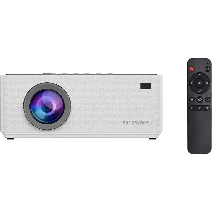 BlitzWolf BW-V8, 4K Projektor mit Android OS, 9800 Lumen, 12000:1 Kontrastverhältnis, 50-200 Zoll Bildgröße, 2.4G & 5G Wi-Fi