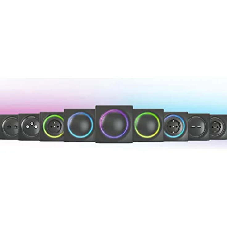 Fibaro Walli Outlet Type E, Intelligente Steckdose mit Repeaterfunktion zur Steuerung elektrischer Geräte, Schwarz – Bild 3