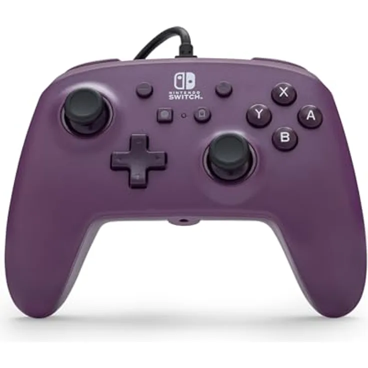 PowerA Verbesserter kabelgebundener Controller für Nintendo Switch - Galaxieviolett, 3,5-mm-Audiobuchse, programmierbare Tasten, 3 Meter USB-Kabel