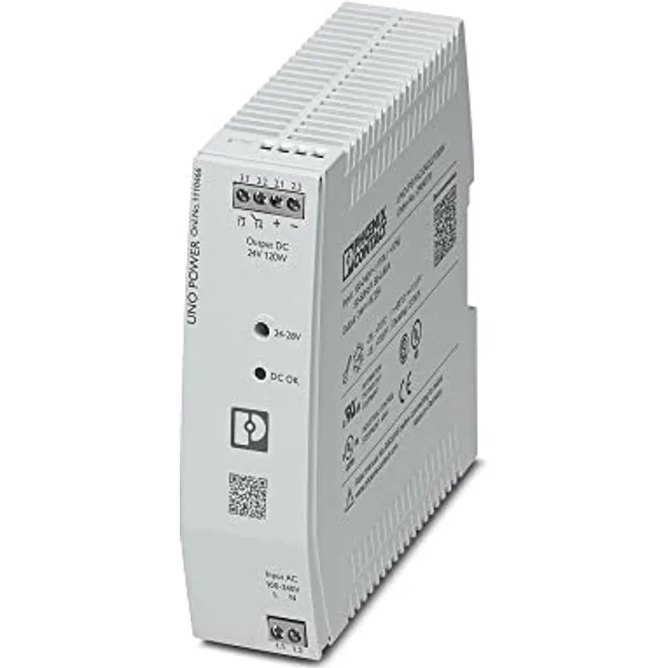 Phoenix Contact UNO POWER Getaktet Netzteil 120W, 100-240V AC, 24V DC / 5A, DIN-Schienenformat