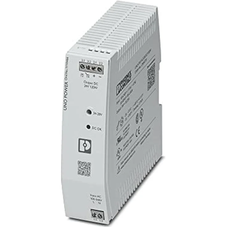 Phoenix Contact UNO POWER Getaktet Netzteil 120W, 100-240V AC, 24V DC / 5A, DIN-Schienenformat