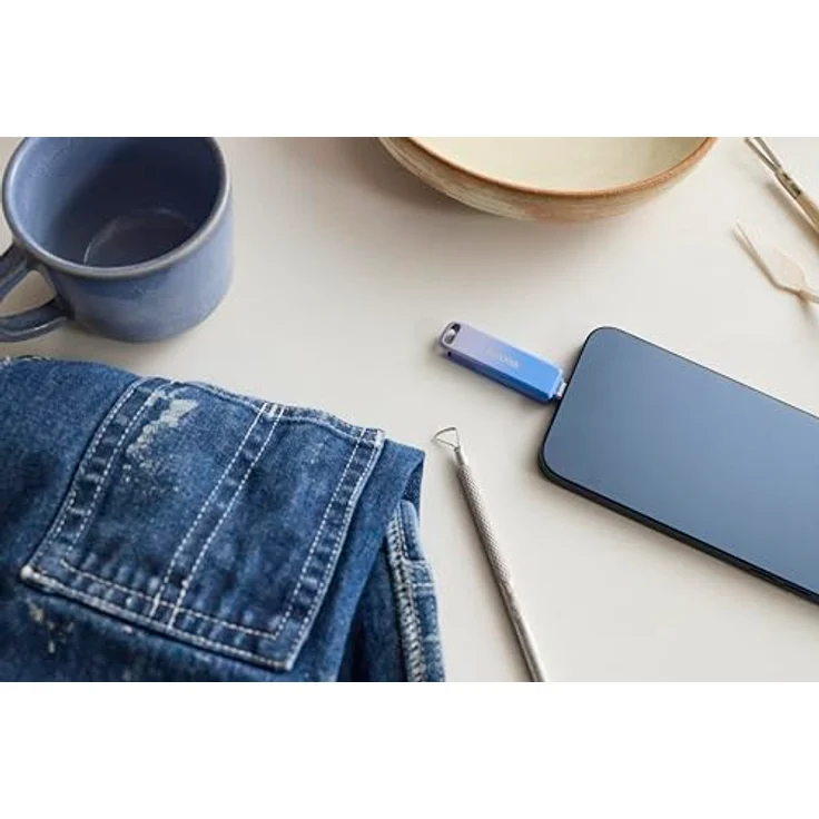 SanDisk Creator Phone Drive 128 GB (Für iPhone, iPad, PC & Mac, Lightning und USB Type-C, Automatisches Backup, Passwortschutz, Bis zu 90 MB/s Übertragung, inkl. 3 Monate Adobe Lightroom) – Bild 5