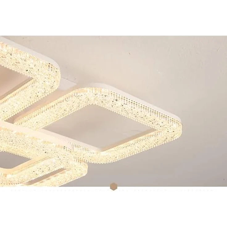 Eurotondisplay LED Deckenlampe DXF-2+2 mit Fernbedienung, dimmbar, Lichtfarbe/Helligkeit einstellbar, A+ Energieeffizienz, weiß/Bronze – Bild 4