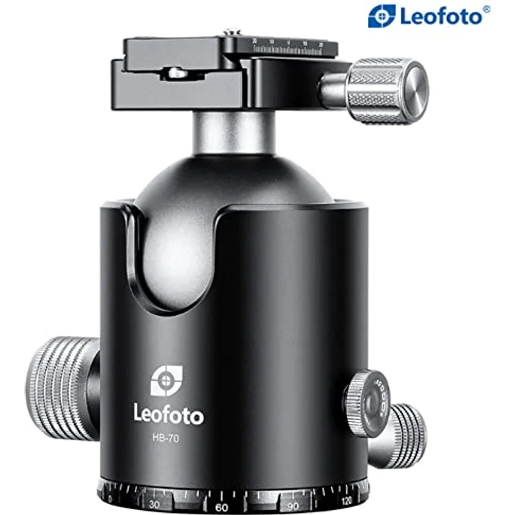 LEOFOTO Stativ-Kugelkopf HB-70+QP-70N, Mechanisch hochwertiger Kugelkopf mit Arca-Swiss-Klemmung, Schwarz – Bild 5
