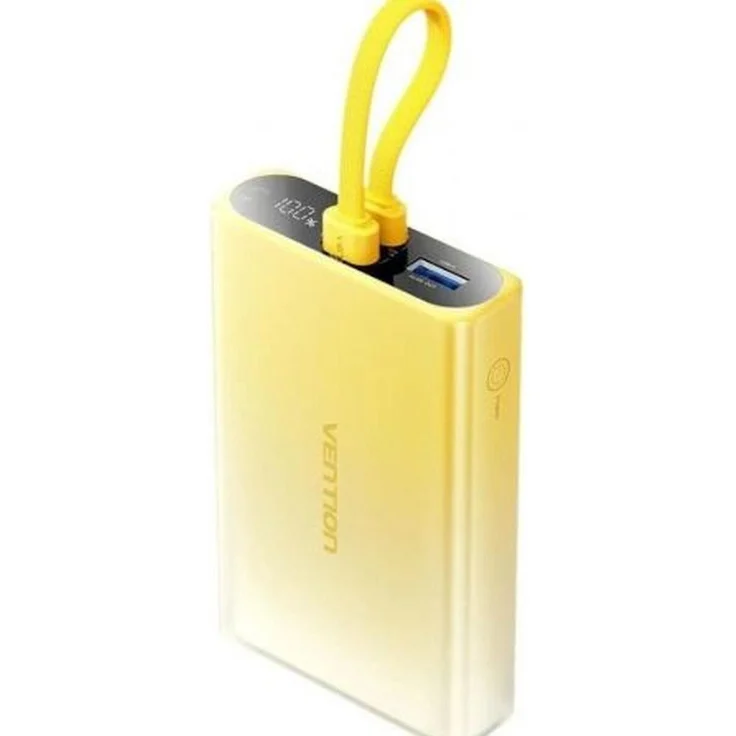 Vention POWER BANK USB 10000mAh 22.5W, tragbare Powerbank mit USB Power Delivery, gelb