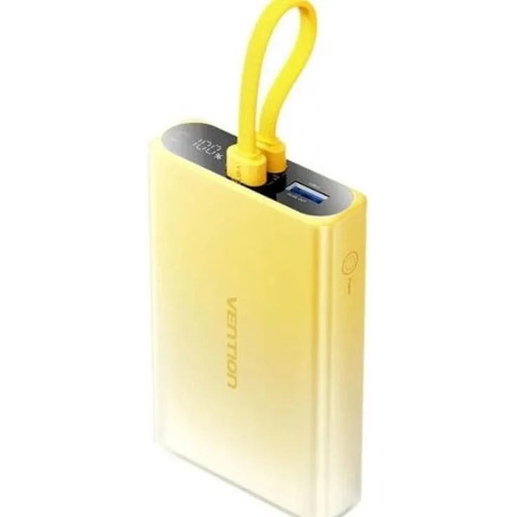 Vention POWER BANK USB 10000mAh 22.5W, tragbare Powerbank mit USB Power Delivery, gelb
