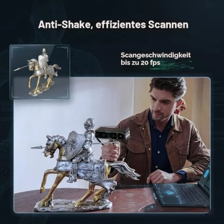 CREALITY CR-Scan Otter, 3D Scanner mit präziser vier Stereo-Linsen-Technologie, geeignet für Objekte von 10x10x10 mm bis 2000x2000x2000 mm – Bild 3