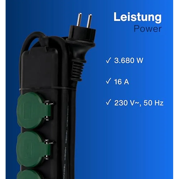 Rev Ritter 0512468555 Steckdosenleiste 4-fach IP44 KS 1.4 m, sw-ge – Bild 6