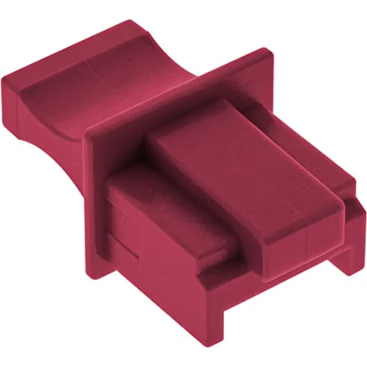 InLine 59942M 10er Blister Staubschutz, für RJ45 Buchse, dunkelrot, Mittel