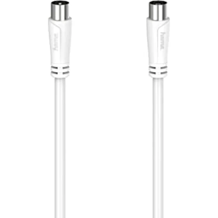Hama Antennen-Anschlusskabel, 3 m, Weiß, 90 dB, Koax-Stecker zu Koax-Kupplung, doppelte Abschirmung – Bild 7