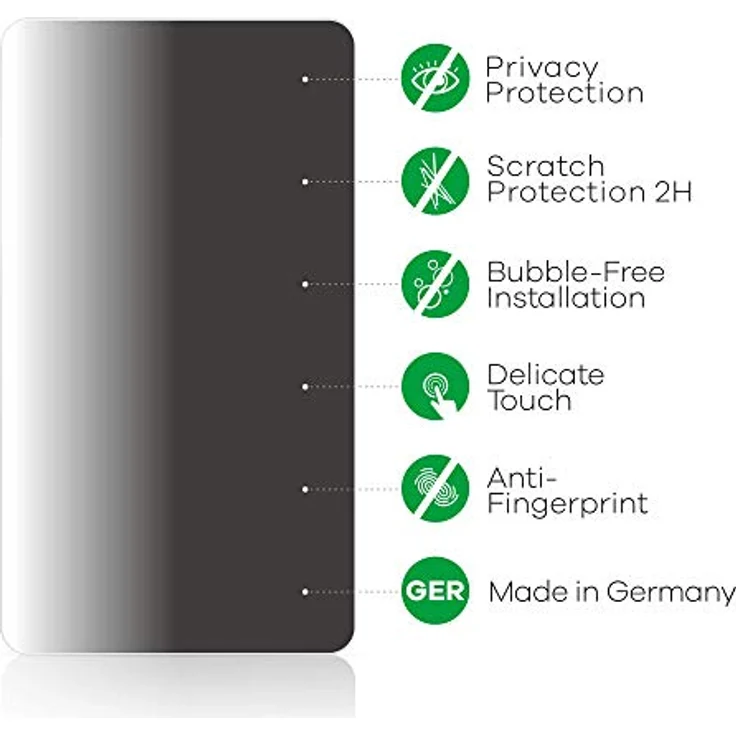 upscreen Anti-Spy Blickschutzfolie für Dell Latitude 5430 Non-Touch, Blaulichtfilter und kratzfeste Displayschutzfolie, Made in Germany – Bild 3