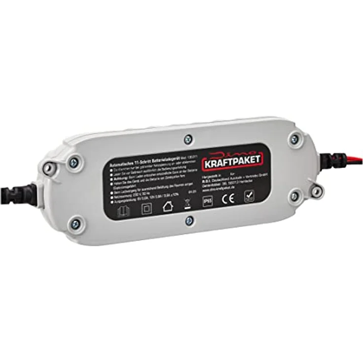 Dino KRAFTPAKET 136311 Automatikladegerät, vollautomatisches 11-Schritt 6V/12V mit sechs Ladeprogrammen, IP65 Schutzklasse – Bild 3