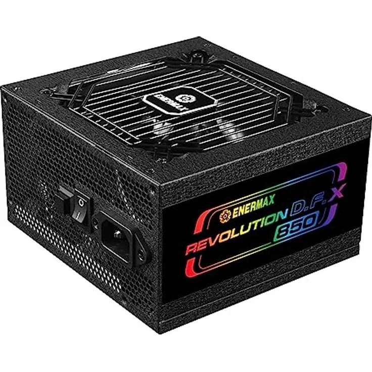 ENERMAX Revolution D.F. X ARGB ATX3.0 PCI-e 5.0 Kompakt Gaming&Streaming PC Netzteil 850W 80Plus Gold (Vollmodular, 2X 12VHPWR, Semi-Fanless), ERT850EWT, schwarz – Bild 2