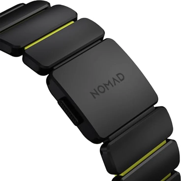 NOMAD Stratos Band I für Apple Watch 42/44/45/46/49mm, Hybrid-Design aus Titan und FKM, wasserresistent, Black Volt – Bild 3