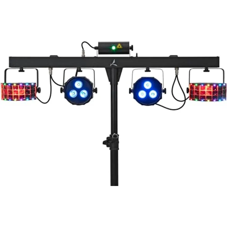 Eurolite LED KLS Laser Bar FX AIR, DMX-Lichteffektbar mit 2 Spots, 2 Derbys, Rot/Grün Laser und Funkfernbedienung, IP20 – Bild 2