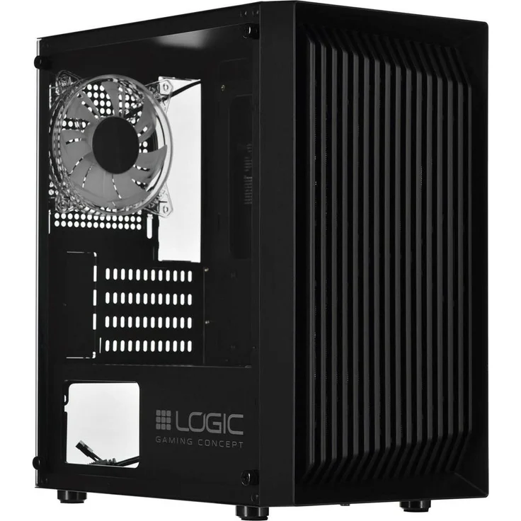 Logic Obudowa Atos RGB Mini, PC Gehäuse für mATX und Mini-ITX, Schwarz, mit USB 3.0 und ARGB-Beleuchtung