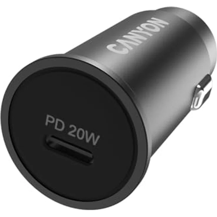 Canyon C-20, Autoladegerät mit 20 W Power Delivery und USB Typ-C, Schwarz – Bild 1