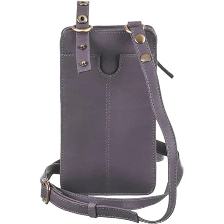 Greenland Nature Nature Soft Handytasche Geldbörse aus 100% Leder, lila, 11 cm x 6 cm x 20 cm – Bild 3