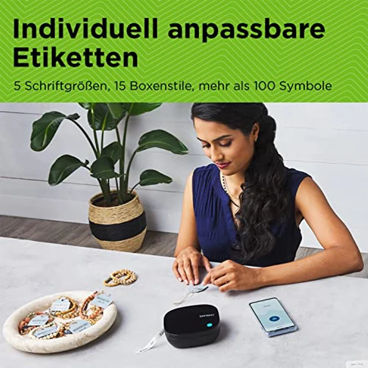 DYMO LetraTag 200B-Beschriftungsgerät mit Bluetooth | kompakter Etikettendrucker | verbindet Sich über Wireless Bluetooth-Technologie mit iOS und Android | inklusive 1 x Papierschriftband in Weiß – Bild 3