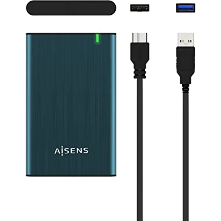 AISENS - ASE-2525PB - Externes Festplattengehäuse für 2,5 Zoll SATA A USB 2.0/USB 3.0/USB 3.1 GEN1, Pazifikblau – Bild 5