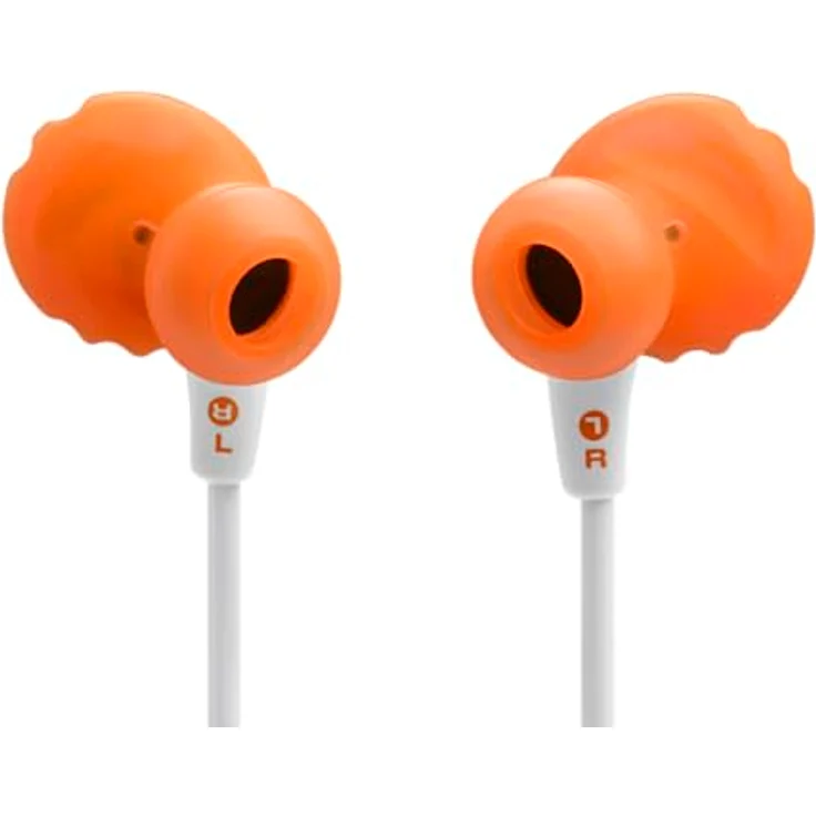 JBL Endurance Run 3, In-Ear-Sport-Kopfhörer mit Kabel, IP65 Wasser-/Staubschutz, FlipHook- und TwistLock-Technologie, JBL Pure Bass Sound, In-Line-Mikrofon, USB-C, Weiß – Bild 2