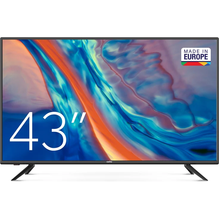 Cello C4320DVB, 43 Zoll Full HD LED Fernseher mit DVB-T2/C/S2 Tuner, Schwarz