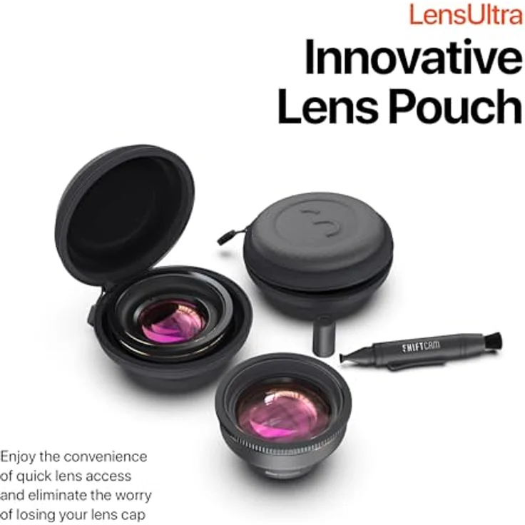 ShiftCam Lensultra 60 mm Telo, Tele-Objektiv mit 5x Zoom, für Universal-Kameras, Schwarz/Gold – Bild 3