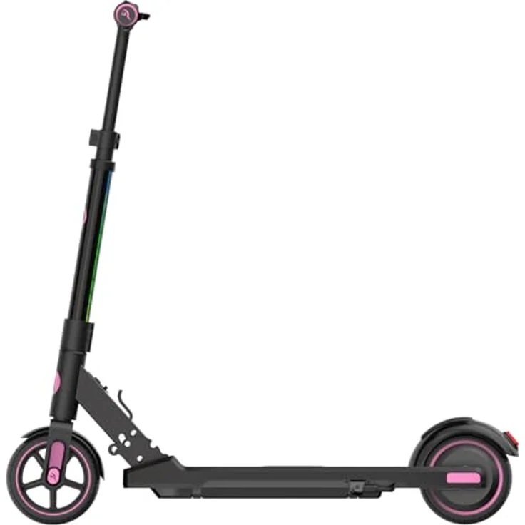 GigaBlue Elektroscooter, 6,5'' Faltbarer E Scooter für Kinder 6-12 Jahren, bis zu 15 km/h & 8 km, LED Display, Bunte Leuchten, Leichter Elektroroller Kinder • Pink – Bild 1