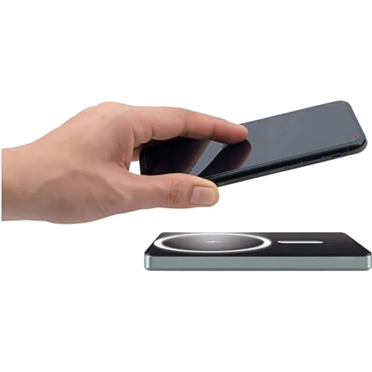 Schwaiger Powerbank LPBC0500, 5.000 mAh, QI-Ladefunktion, MagSafe-kompatibel, Wireless & USB-C, Schwarz – Bild 4