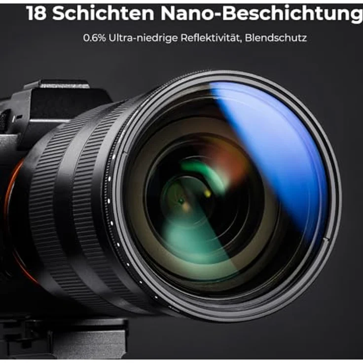 K&F Concept K-Serie 40,5mm Variabler Graufilter ND2-400 (1-9 Stop) - Extrem Slim, Nano-Beschichtung - Neutral Graufilter – Bild 2