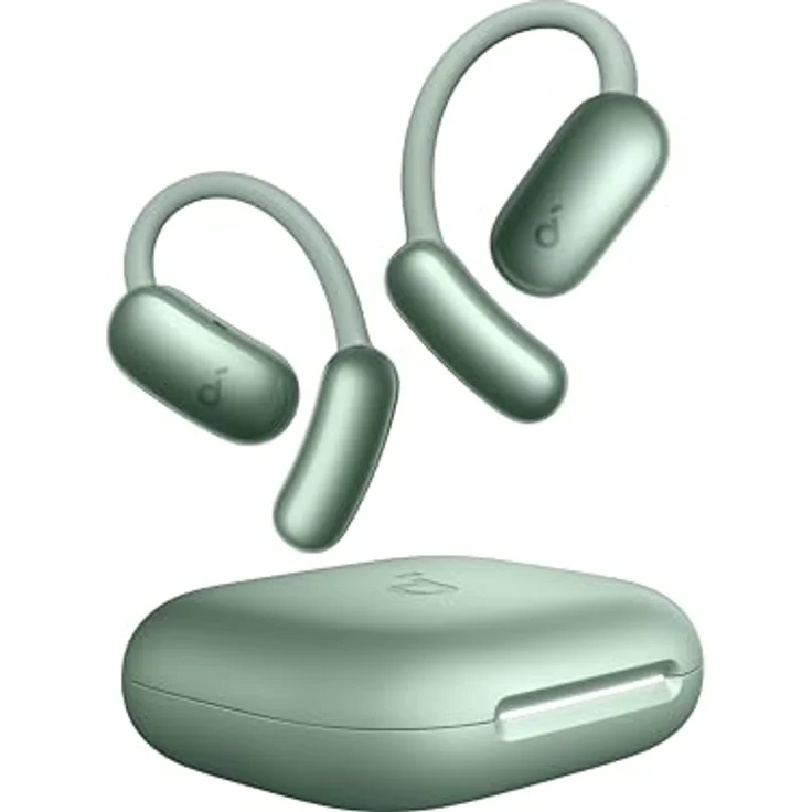 soundcore by Anker AeroFit 2, Open-Ear-Kopfhörer mit KI-Assistent und Hi-Res Audio, grün – Bild 1
