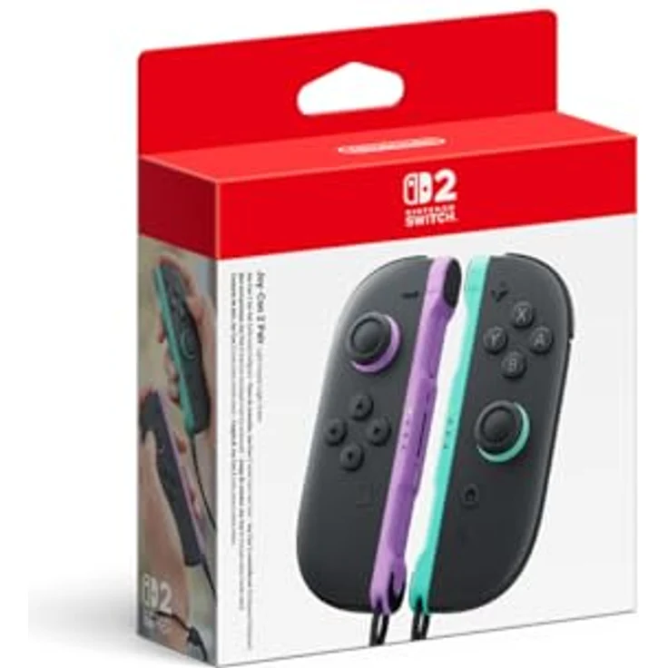 Nintendo Joy-Con 2 Set, Gamepad mit HD Rumble 2 und Motion Controls, hellviolett/hellgrün für Switch 2 – Bild 2