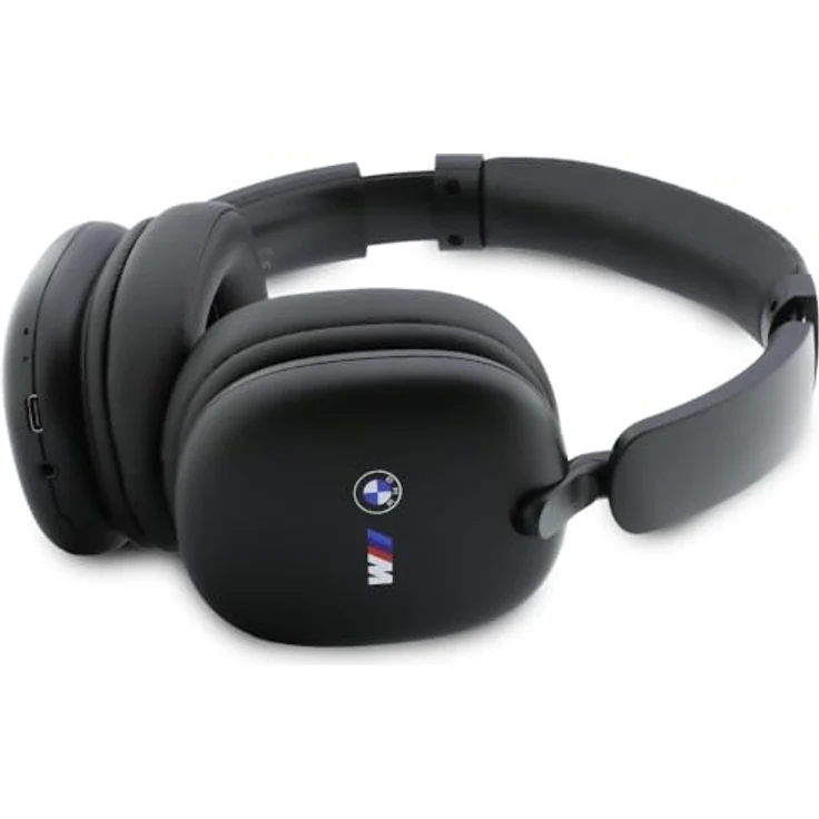CG MOBILE BMW Bluetooth Over-Ear-Kopfhörer, lizenzierte Kopfhörer mit gedruckten Logos, Schwarz, IPX4, 300 mAh Akku, USB-C – Bild 2