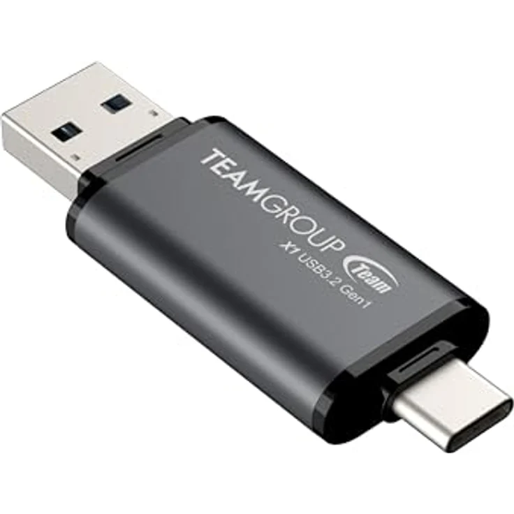 TEAMGROUP Stick Team X1 64GB USB 3.0 Dual Drive, 2-in-1 mit Plug-and-Play und schnappbarem Design – Bild 3