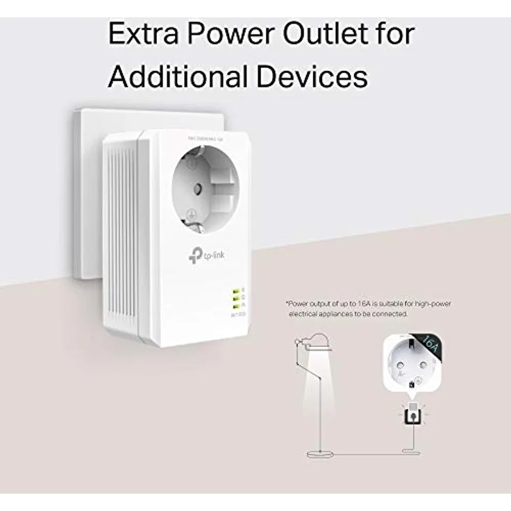 TP-Link TL-PA7017 P AV1000 Gigabit Powerline Adapter mit Steckdose (1x Gigabit Port, Plug und Play, kompatibel zu allen gängigen Powerline Adaptern) multicolour – Bild 5
