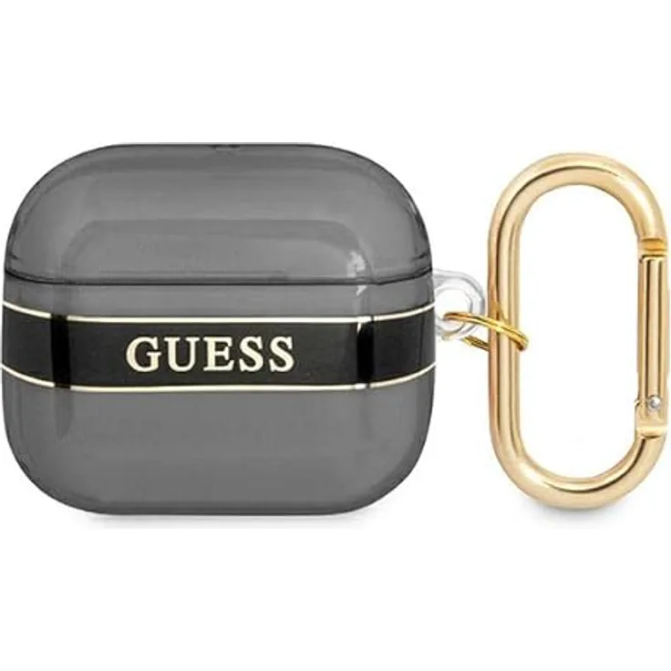 Guess GUA3HHTSK Hülle für AirPods 3 Cover schwarz/Black Strap Collection