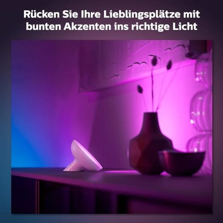 Philips Hue White & Col. Amb. Bloom Tischleuchte weiß 500lm Bluetooth – Bild 4